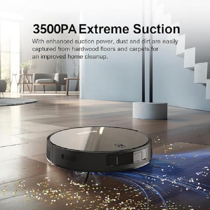 Robot Vacuum and Mop Combo, Voice/App/Remote Smart Control, 2 in 1 Robotic Vacuum, Self-Charging, Powerful Suction & Quiet，Roller Brush for Low Pile Carpet, Hard Floor, Pet Hair