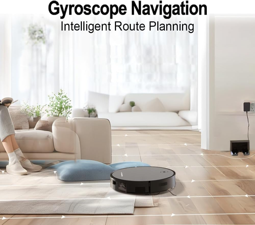 Robot Vacuum and Mop Combo, Voice/App/Remote Smart Control, 2 in 1 Robotic Vacuum, Self-Charging, Powerful Suction & Quiet，Roller Brush for Low Pile Carpet, Hard Floor, Pet Hair