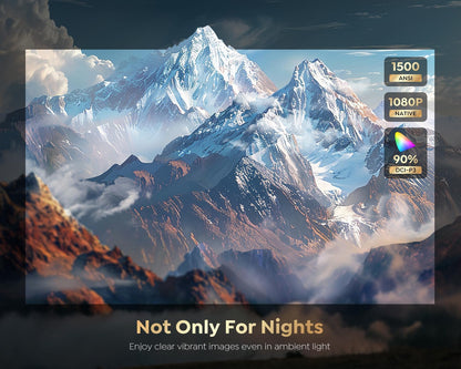 [1500 Ansi/Google Tv/Voice Control]Smart Projector with Wifi 6 and Bluetooth, Netflix-Licensed 4K Support, Outdoor Movie Proyector, 1080P Home Ceiling Auto Focus Projector,  K12 Gray